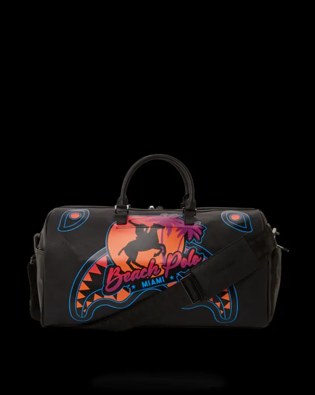 DUFFLES>SPRAYGROUND MIAMI BEACH POLO COLLAB DUFFLE (BLACK)