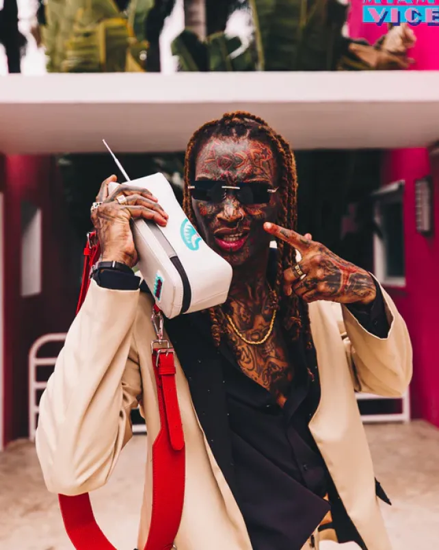 BACKPACKS>SPRAYGROUND MIAMI VICE CELLPHONE BACKPACK