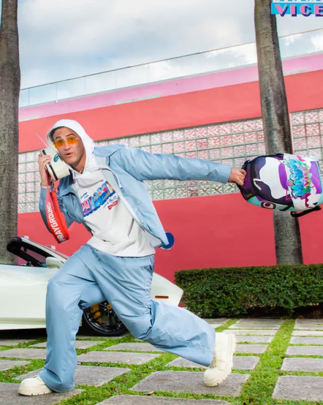 BACKPACKS>SPRAYGROUND MIAMI VICE CELLPHONE BACKPACK