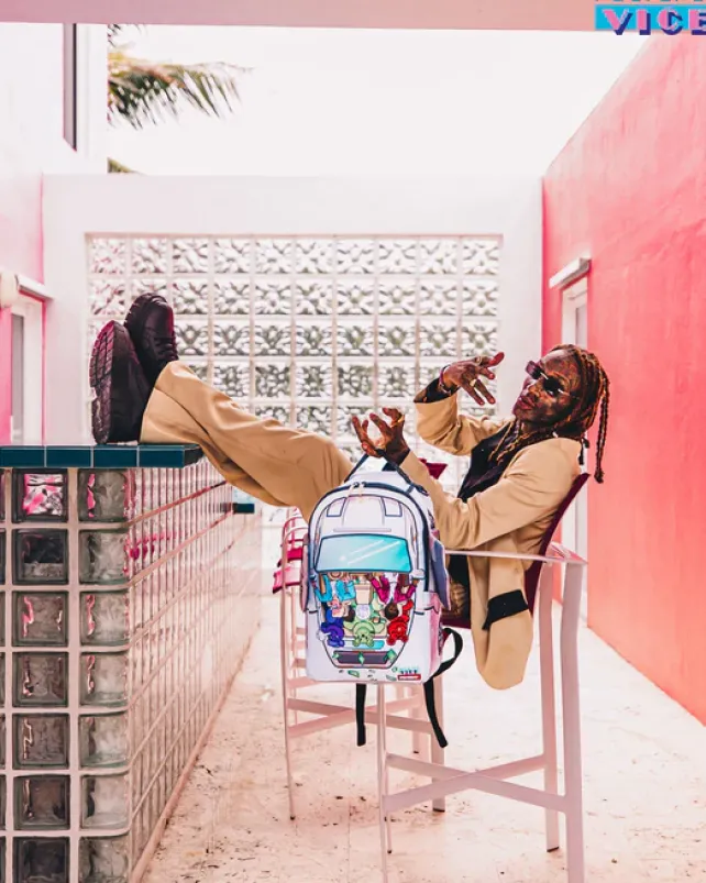 BACKPACKS>SPRAYGROUND MIAMI VICE WINGS UP BACKPACK (DLXV)