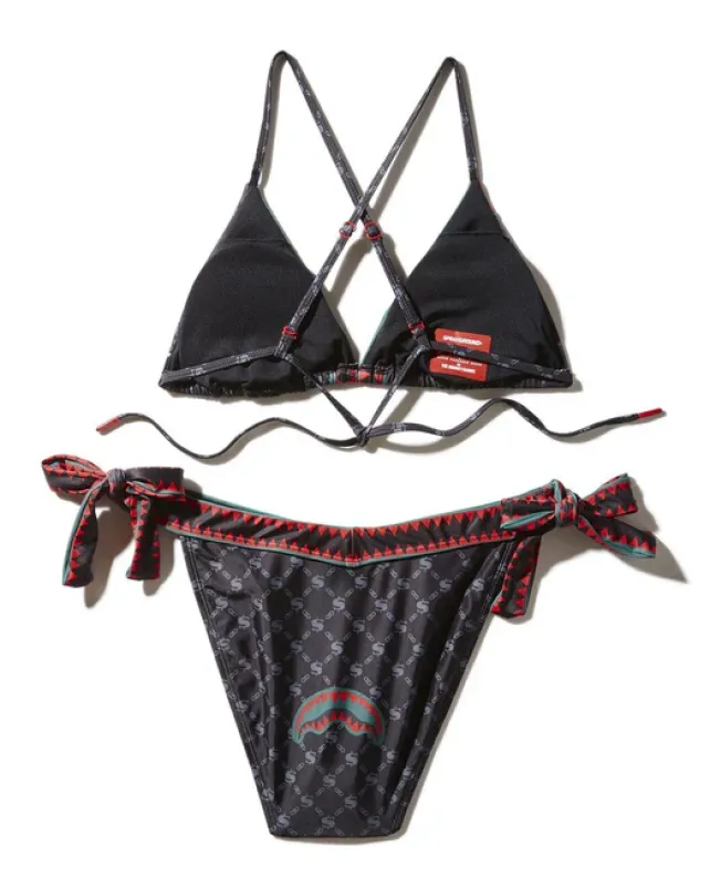 SWIMWEAR>SPRAYGROUND MIDNIGHT MONEYGRAM BIKINI