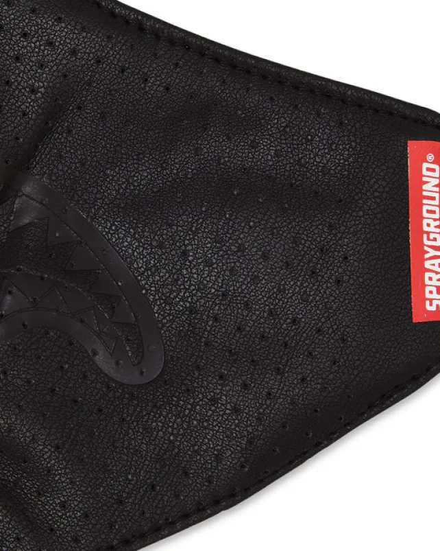FACE MASKS>SPRAYGROUND MIDNIGHT SHARK VEGAN LEATHER FACEMASK