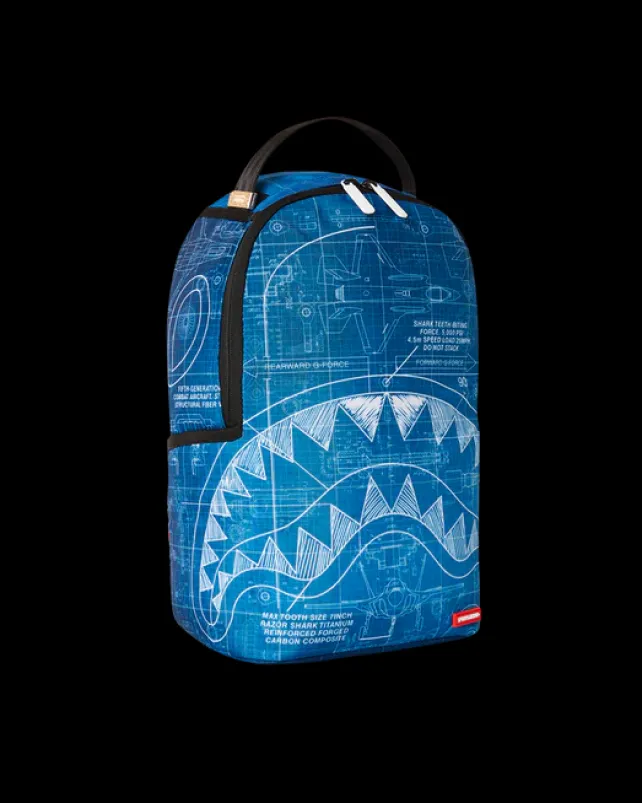 MINI BACKPACKS|BACKPACKS>SPRAYGROUND MINI SCHEMATICS SHARK BACKPACK