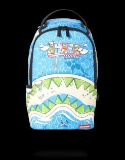 MINI BACKPACKS|BACKPACKS>SPRAYGROUND MINI WELCOME TO SHARK ISLAND BACKPACK