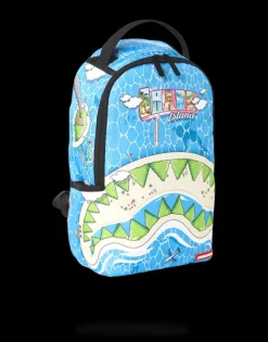 MINI BACKPACKS|BACKPACKS>SPRAYGROUND MINI WELCOME TO SHARK ISLAND BACKPACK