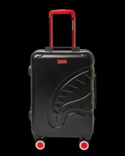 CARRY-ON LUGGAGE>SPRAYGROUND MOLDED SHARKITECTURE BLACK HARDSHELL CARRY-ON LUGGAGE