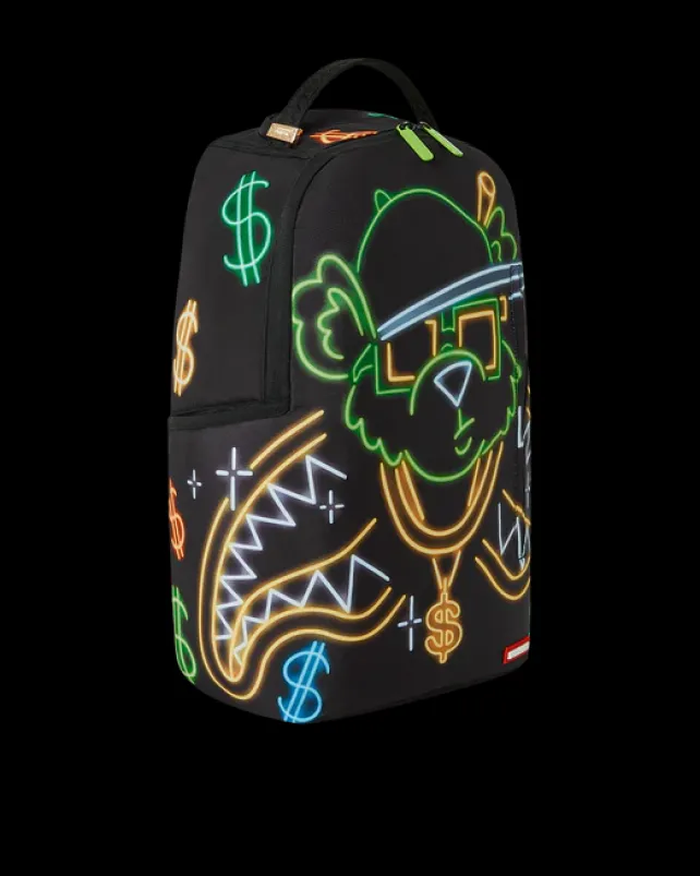 BACKPACKS>SPRAYGROUND MONEY BEAR CITY LIGHTS BACKPACK