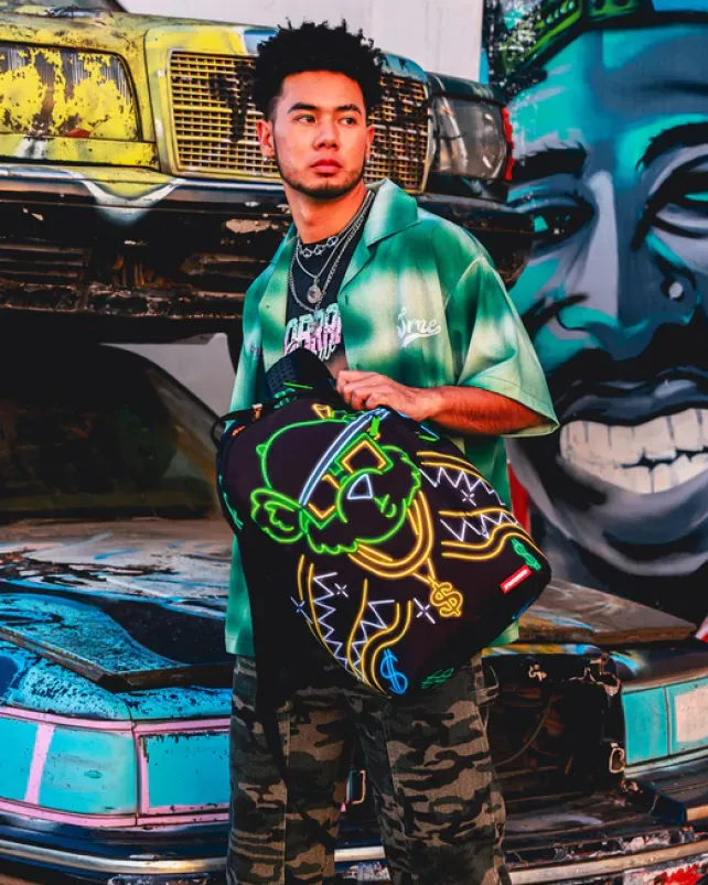 BACKPACKS>SPRAYGROUND MONEY BEAR CITY LIGHTS BACKPACK