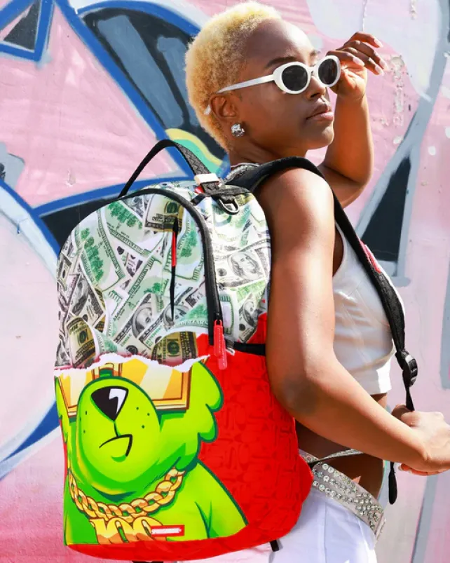 BACKPACKS>SPRAYGROUND MONEY BEAR STEADY TRIPPIN BACKPACK