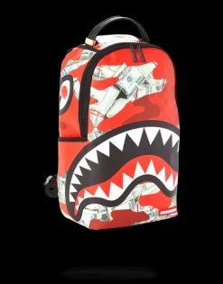 BACKPACKS>SPRAYGROUND MONEY CAMO (RED) BACKPACK