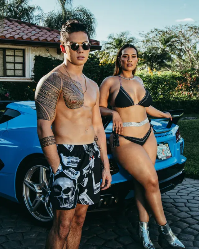 SWIMWEAR>SPRAYGROUND MONEY NIGHT SHOTO SWIM TRUNKS