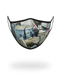 FACE MASKS>SPRAYGROUND MONEY WHERE UR MOUTH IS FORM-FITTING MASK