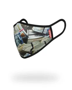 FACE MASKS>SPRAYGROUND MONEY WHERE UR MOUTH IS FORM-FITTING MASK