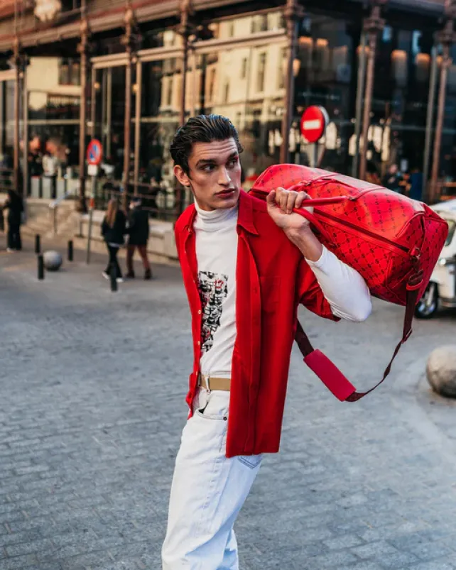 DUFFLES>SPRAYGROUND MONEYGRAM BRICK DUFFLE