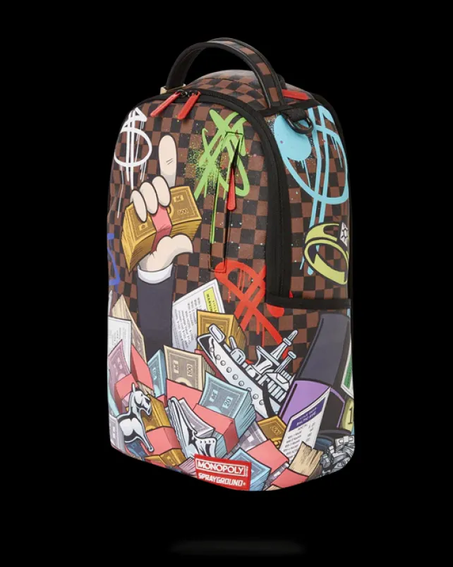 BACKPACKS>SPRAYGROUND MONOPOLY CAN NEVER BE TOO RICH (DLXV)