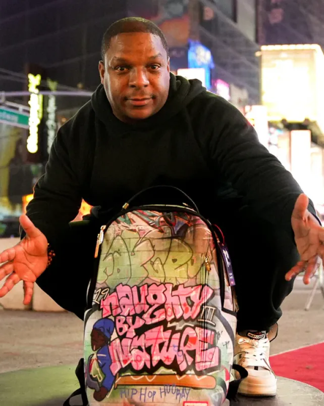 BACKPACKS>SPRAYGROUND NAUGHTY BY NATURE HIP HOP HOORAY 30TH ANNIVERSARY COLLAB BACKPACK