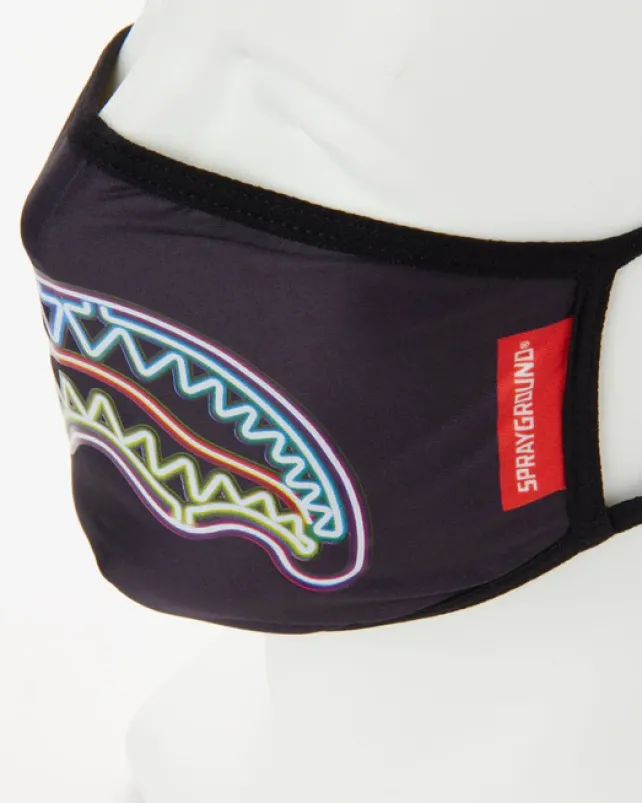 FACE MASKS>SPRAYGROUND NEON SHARK FORM-FITTING MASK