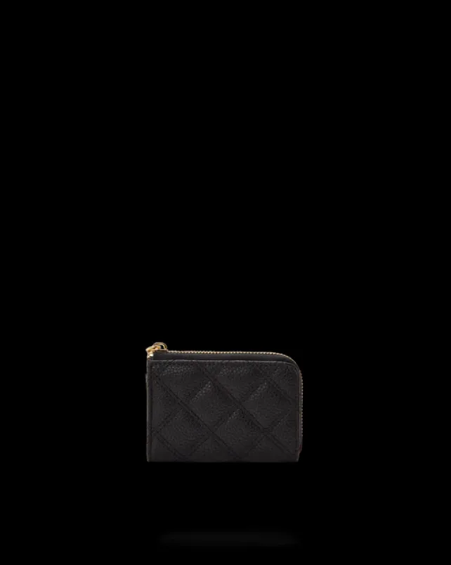 WALLETS>SPRAYGROUND NOIR QUILT GOLD CHAIN SHARK WALLET