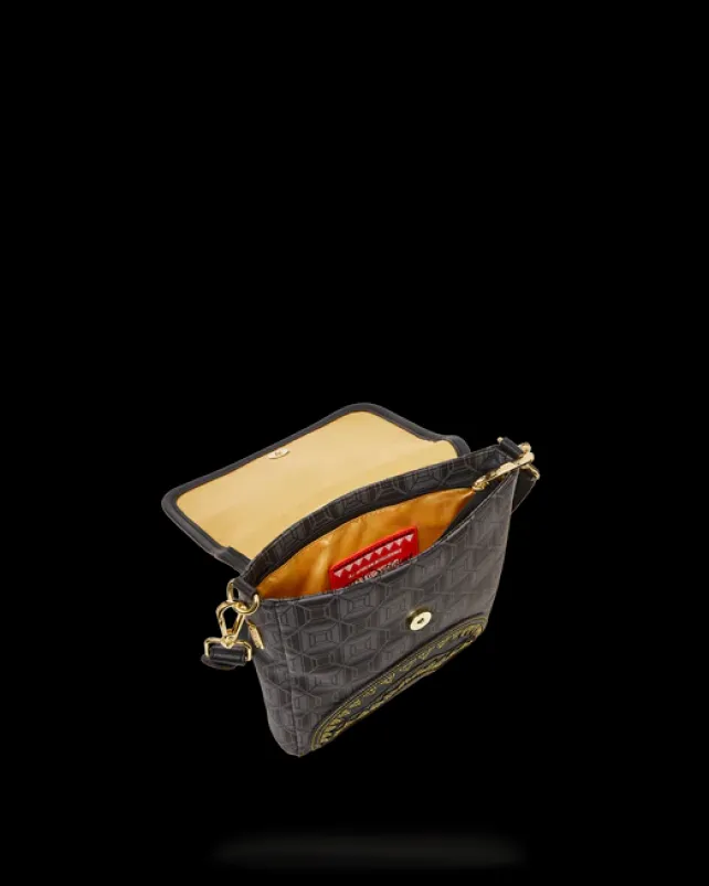 SLINGS|CROSSBODYS>SPRAYGROUND OBSIDIAN STUNNER A.i.6 SANDFLOWER COLLAB LARGE SLING