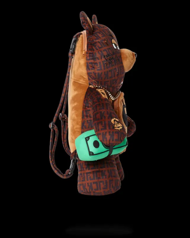 TEDDY BEAR BACKPACKS|BACKPACKS>SPRAYGROUND OFFENDED MONEYBEAR TEDDYBEAR BACKPACK