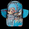 BACKPACKS>SPRAYGROUND OFFICIAL BASQUIAT UNTITLED (FALLEN ANGEL) 1981 WING BACKPACK (DLXV)