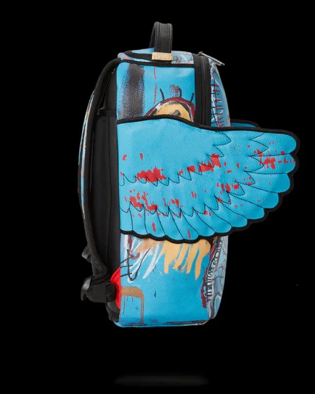 BACKPACKS>SPRAYGROUND OFFICIAL BASQUIAT UNTITLED (FALLEN ANGEL) 1981 WING BACKPACK (DLXV)