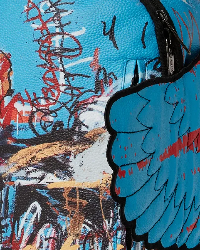 BACKPACKS>SPRAYGROUND OFFICIAL BASQUIAT UNTITLED (FALLEN ANGEL) 1981 WING BACKPACK (DLXV)