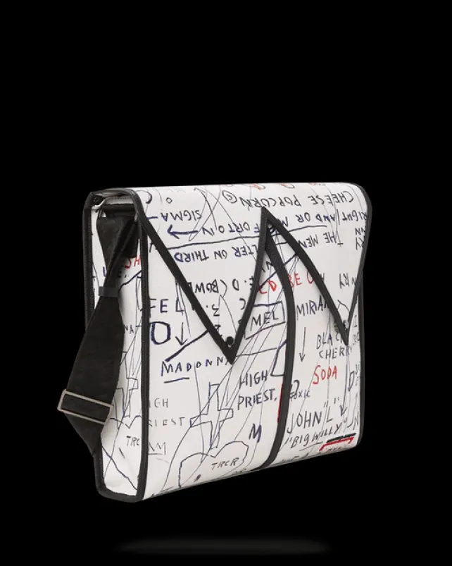 SLINGS|CROSSBODYS>SPRAYGROUND OFFICIAL BASQUIAT UNTITLED (CHEESE POPCORN) 1983 SLING MESSENGER