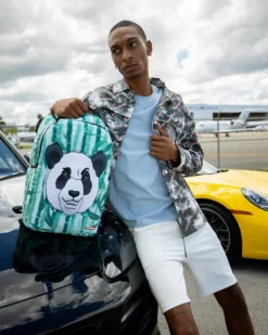BACKPACKS>SPRAYGROUND PANDA COZY VELOUR FUR BACKPACK