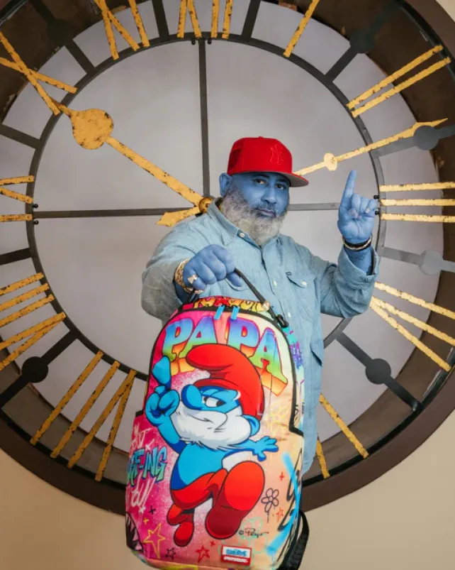 BACKPACKS>SPRAYGROUND PAPA SMURF ON THE RUN BACKPACK