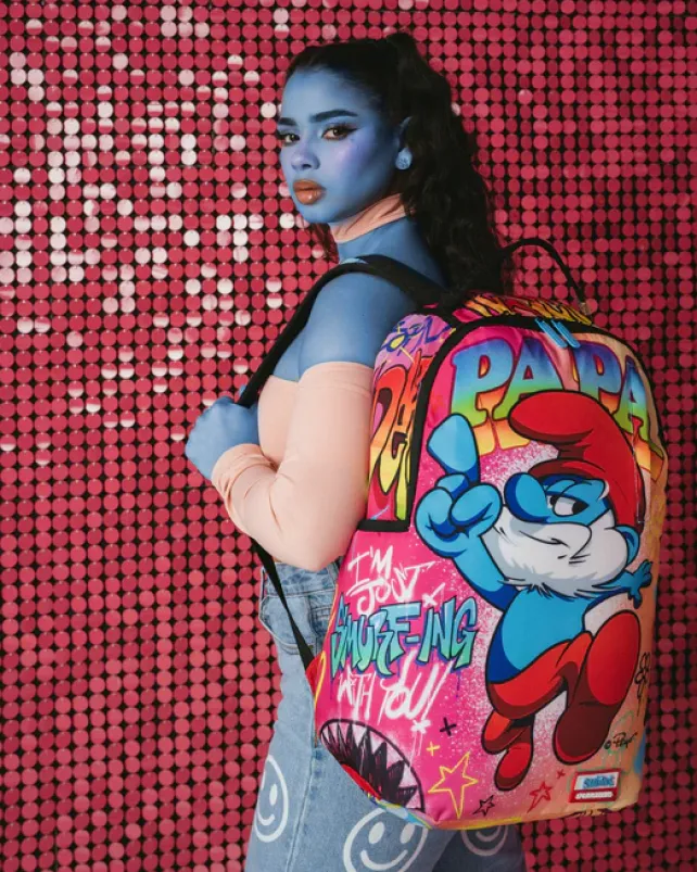 BACKPACKS>SPRAYGROUND PAPA SMURF ON THE RUN BACKPACK