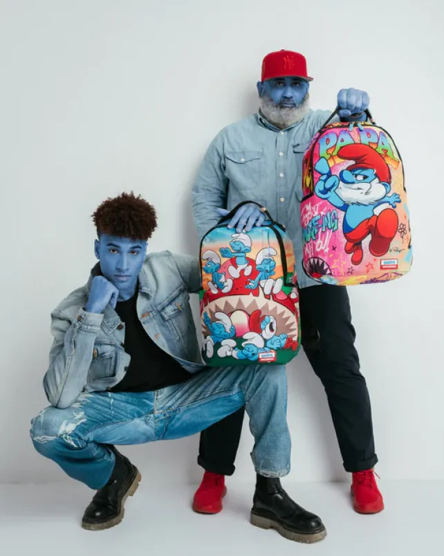 BACKPACKS>SPRAYGROUND PAPA SMURF ON THE RUN BACKPACK