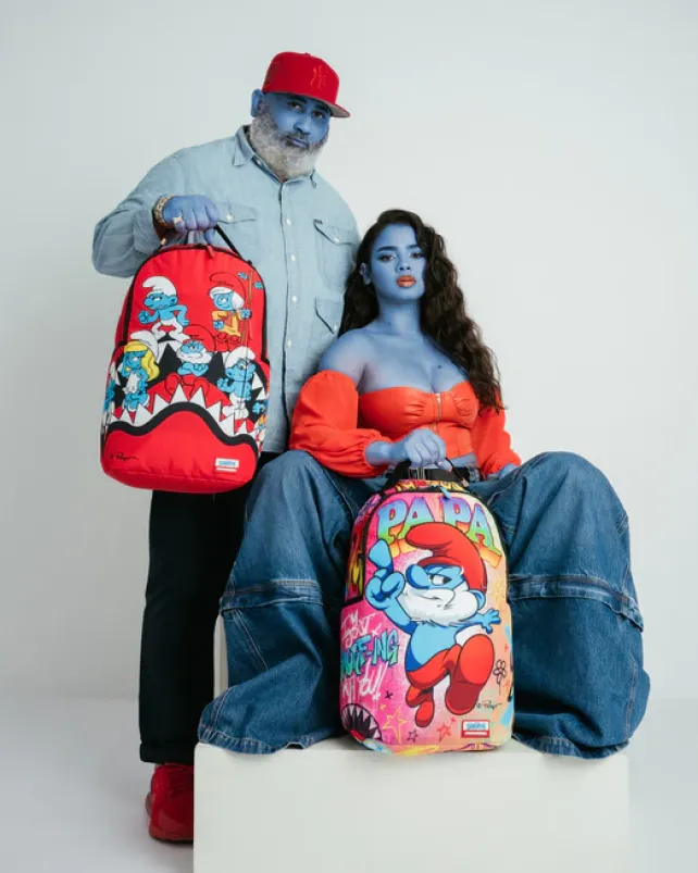 BACKPACKS>SPRAYGROUND PAPA SMURF ON THE RUN BACKPACK