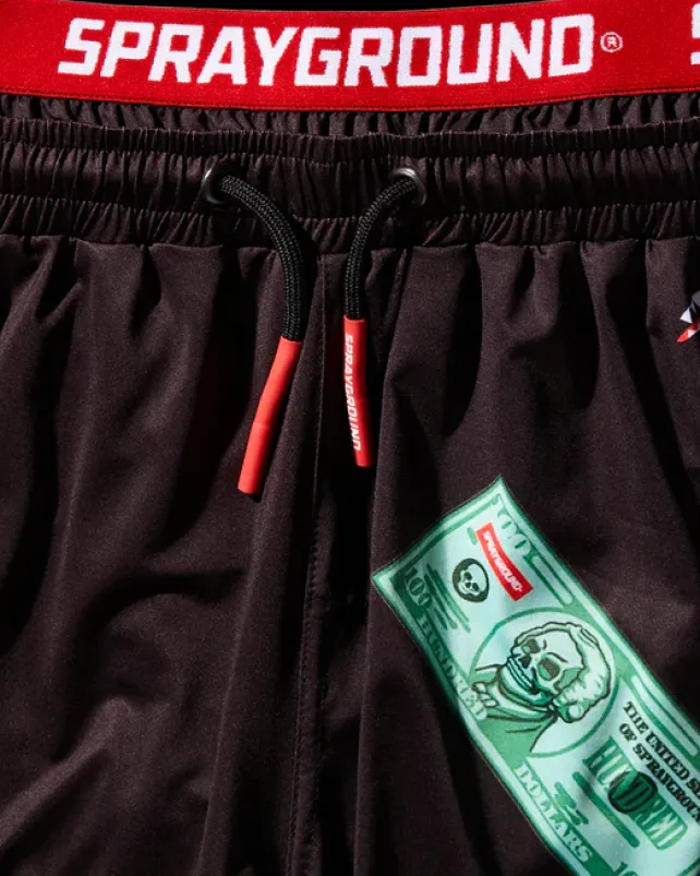 SWIMWEAR>SPRAYGROUND PATCH ALL-IN CORTO SWIM TRUNKS (BLACK)