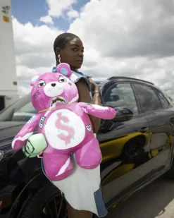TEDDY BEAR BACKPACKS|BACKPACKS>SPRAYGROUND PINK PUNK MONEYBEAR TEDDYBEAR BACKPACK