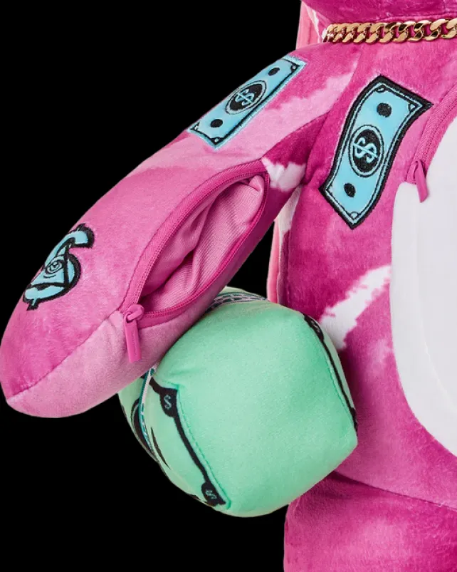 TEDDY BEAR BACKPACKS|BACKPACKS>SPRAYGROUND PINK PUNK MONEYBEAR TEDDYBEAR BACKPACK