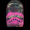 BACKPACKS>SPRAYGROUND PINK STENCIL SHARK CAMO