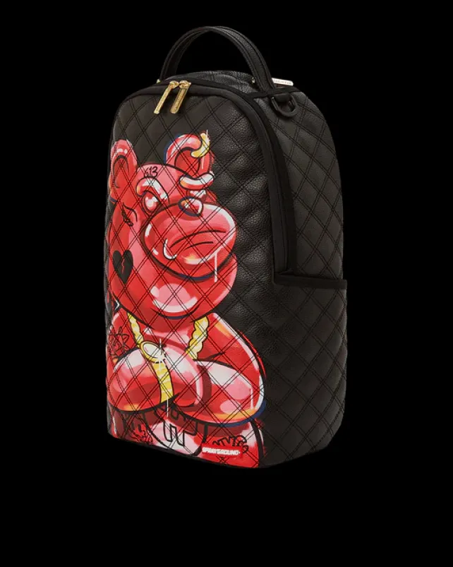 BACKPACKS>SPRAYGROUND QUILT HAND PAINTED DIABLO BEAR BACKPACK (DLXV)