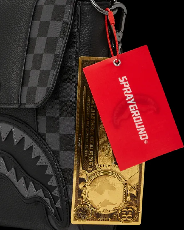 SLINGS|CROSSBODYS>SPRAYGROUND RACEWAY SHADOW PHANTOM MESSENGER SLING BAG