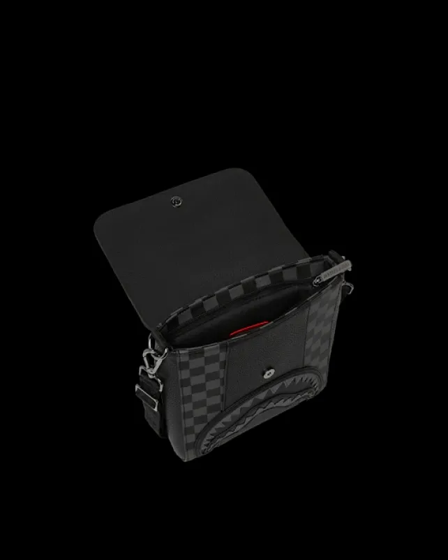 SLINGS|CROSSBODYS>SPRAYGROUND RACEWAY SHADOW PHANTOM MESSENGER SLING BAG