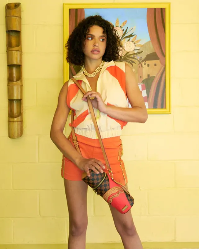 SLINGS|CROSSBODYS>SPRAYGROUND RACEWAY TUBULAR WATER BOTTLE BAG