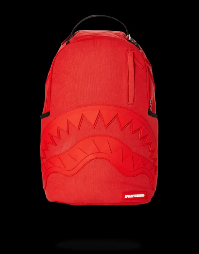 BACKPACKS>SPRAYGROUND RED GHOST RUBBER SHARK