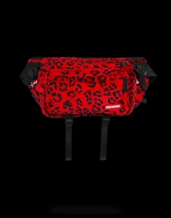 CROSSBODYS>SPRAYGROUND RED LEOPARD CROSSBODY TRANSPORTER