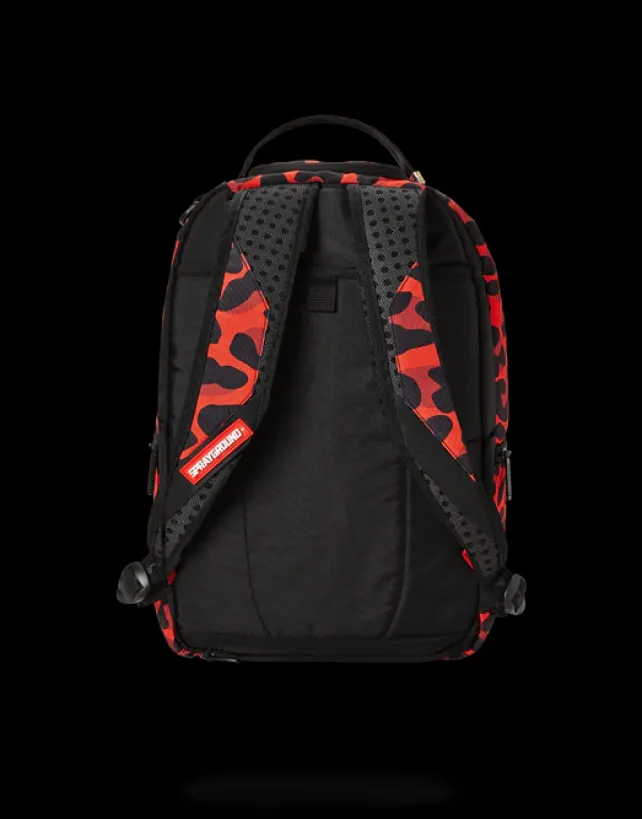 BACKPACKS>SPRAYGROUND RED LEOPARD DOUBLE CARGO