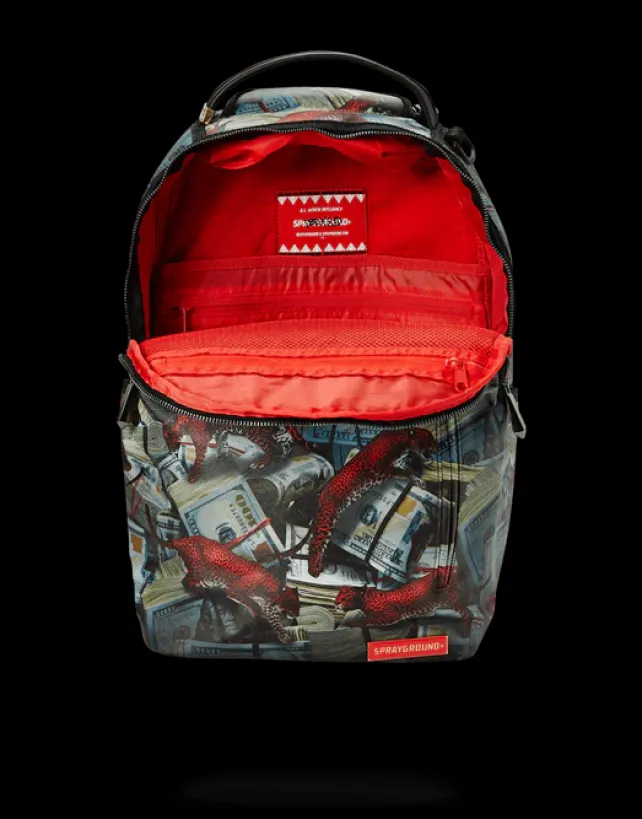 BACKPACKS>SPRAYGROUND RED LEOPARD MONEY