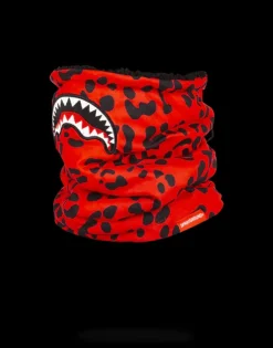 SKI MASKS>SPRAYGROUND RED LEOPARD NECK WARMER