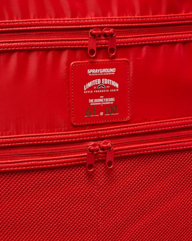 CARRY-ON LUGGAGE>SPRAYGROUND RED RIVIERA JETSETTER CARRY-ON LUGGAGE