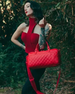 DUFFLES>SPRAYGROUND RED RIVIERA MINI DUFFLE