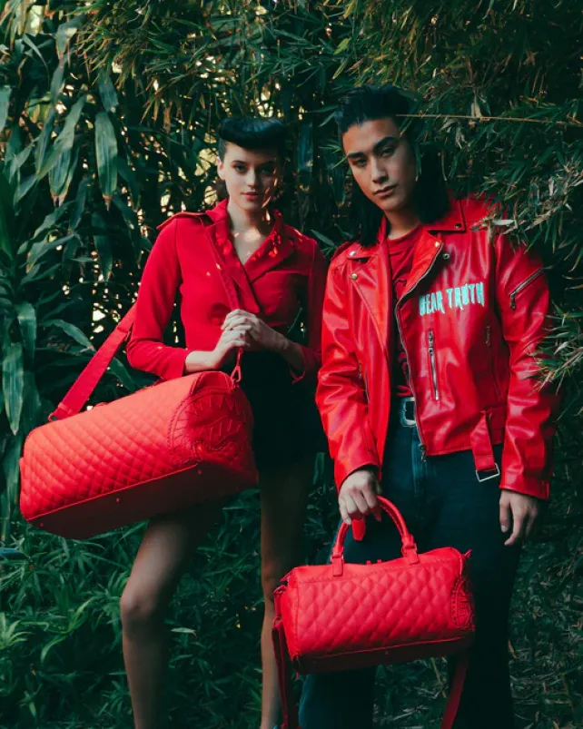 DUFFLES>SPRAYGROUND RED RIVIERA MINI DUFFLE