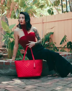 TOTES|HANDBAGS>SPRAYGROUND RED RIVIERA TOTE